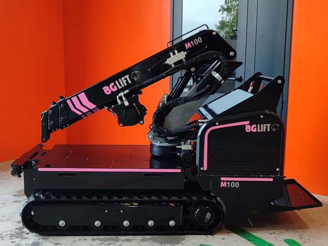 BG Lift M100 Li-ion elektrische minikraan met 180 graden rotatie en 3,6 meter horizontaal bereik