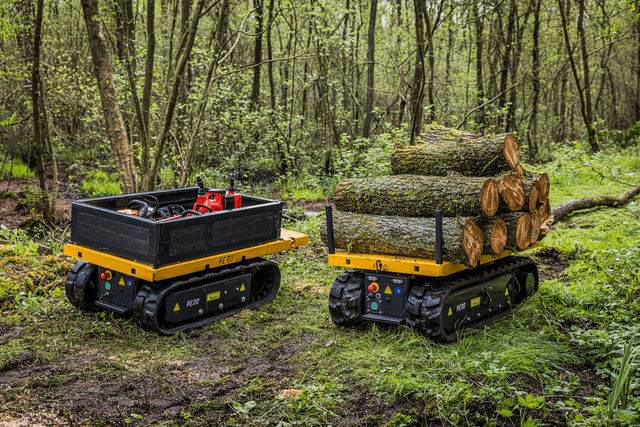 Fero elektrische transportcarrier op rupsen voor het vervoeren van zware materialen