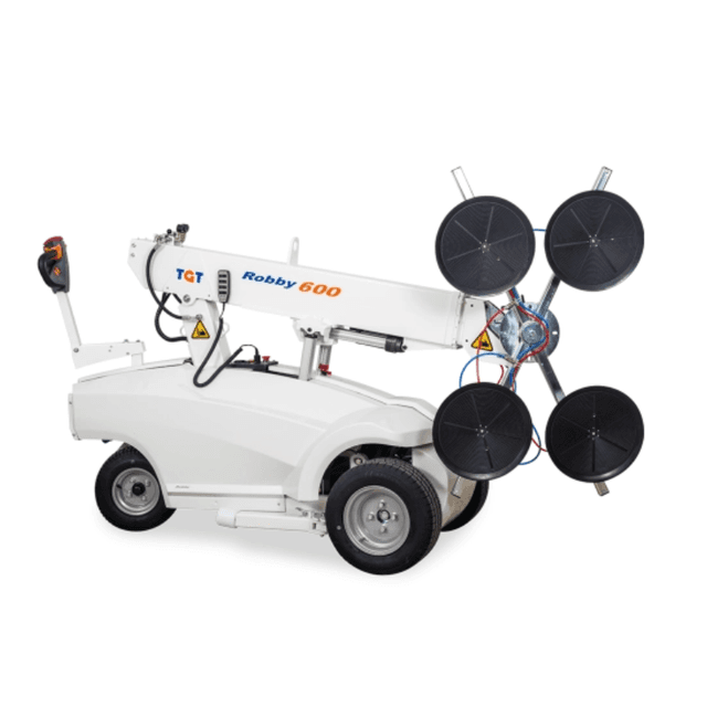 Robby 600 glasrobot voor glasplaatsing op de bouwplaats
