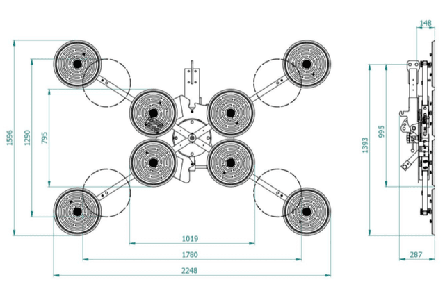 Technische tekening Righetti VB4+4 RCMBM d4
