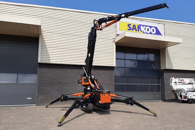 BG Lift M250 rupskraan met hydraulische jib voor grote hijshoogte en extra reikwijdte