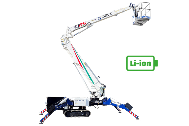 Fully electric spider crawler aerial platform