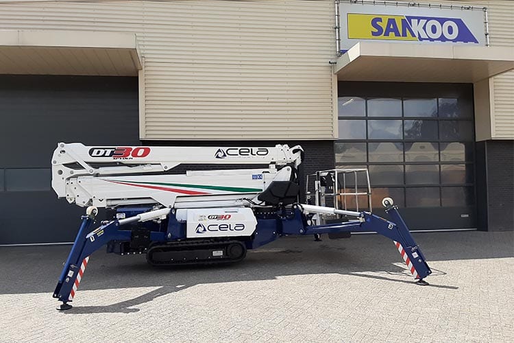 Cela DT Spyder Crawler 30 spinhoogwerker met telescoopmast en werkplatform