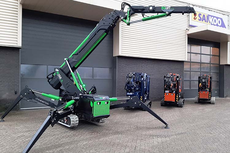 BG Lift M250 Li-ion compacte elektrische minihijskraan voor zwaar hijswerk op locatie