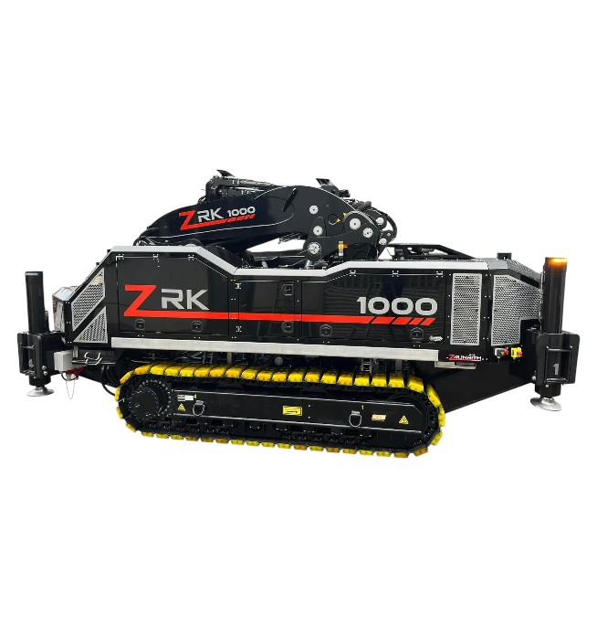 Zaunrith ZRK1000 zware minihijskraan met 25,6 ton hijscapaciteit en 38 meter hijshoogte
